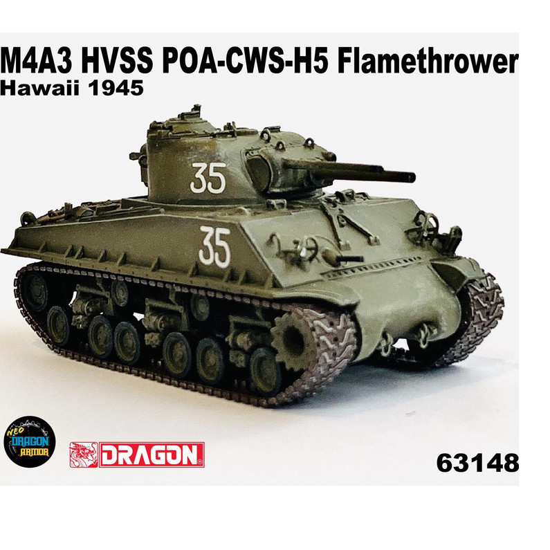 ZAGI hobby HC1 63148 M4A3 HVS Sherman Tank POA-CWS-H5 Flame Spray Hawaii 1945