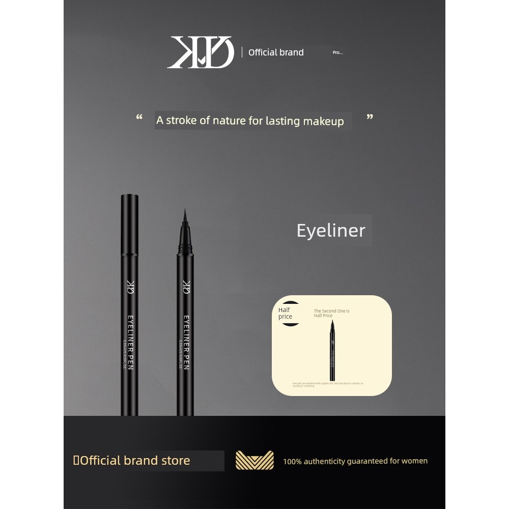 อายไลน์เนอร์กันน้ำ อายไลเนอร์ ของแท้ KVD อายไลเนอร์กันน้ําไม่เลอะง่ายติดทนนานสามเณร Liquid Eyeliner 