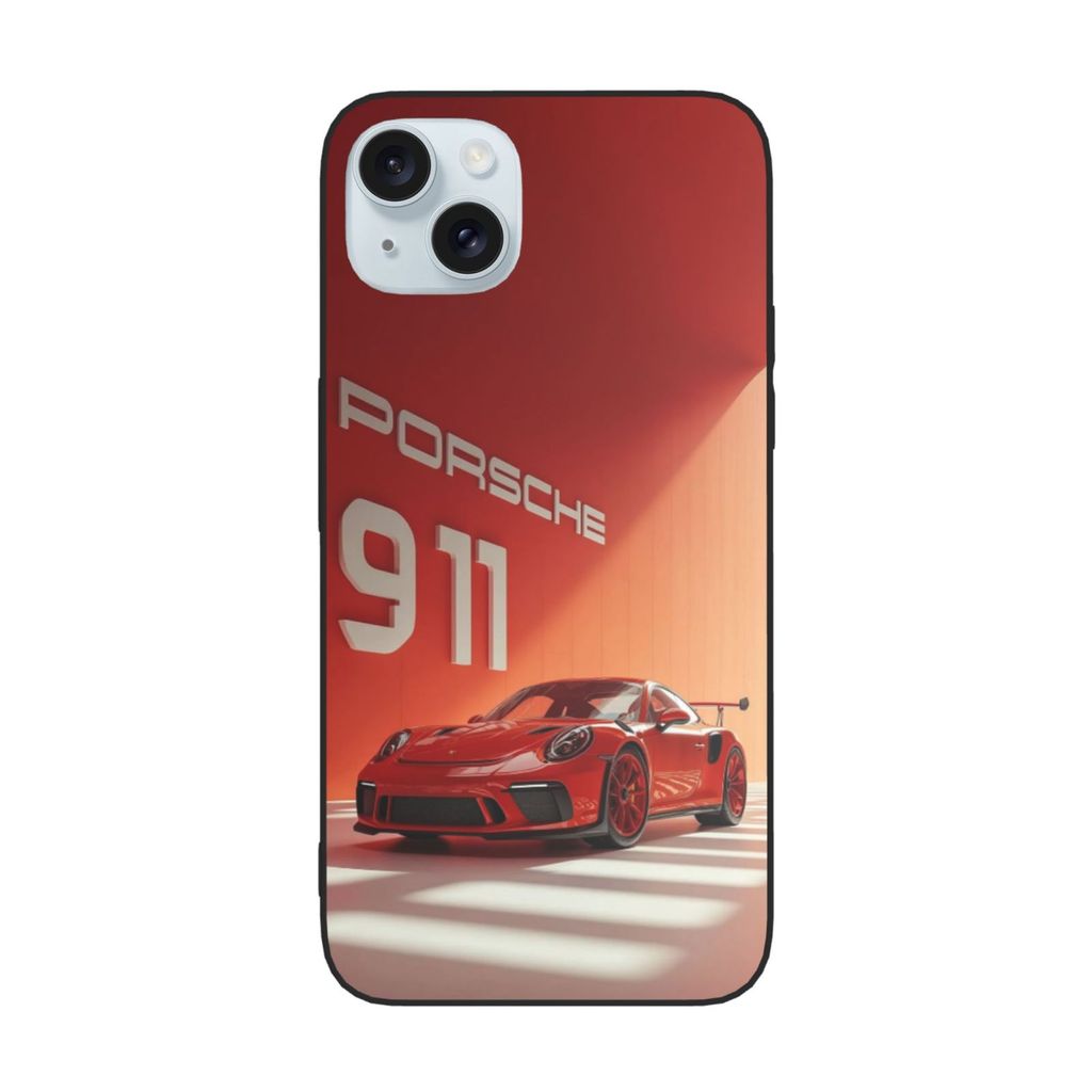 Porsche 911 Glass Protective Case Shell เหมาะสําหรับ IPhone 16 17 Pro Max Plus Mini XS XR