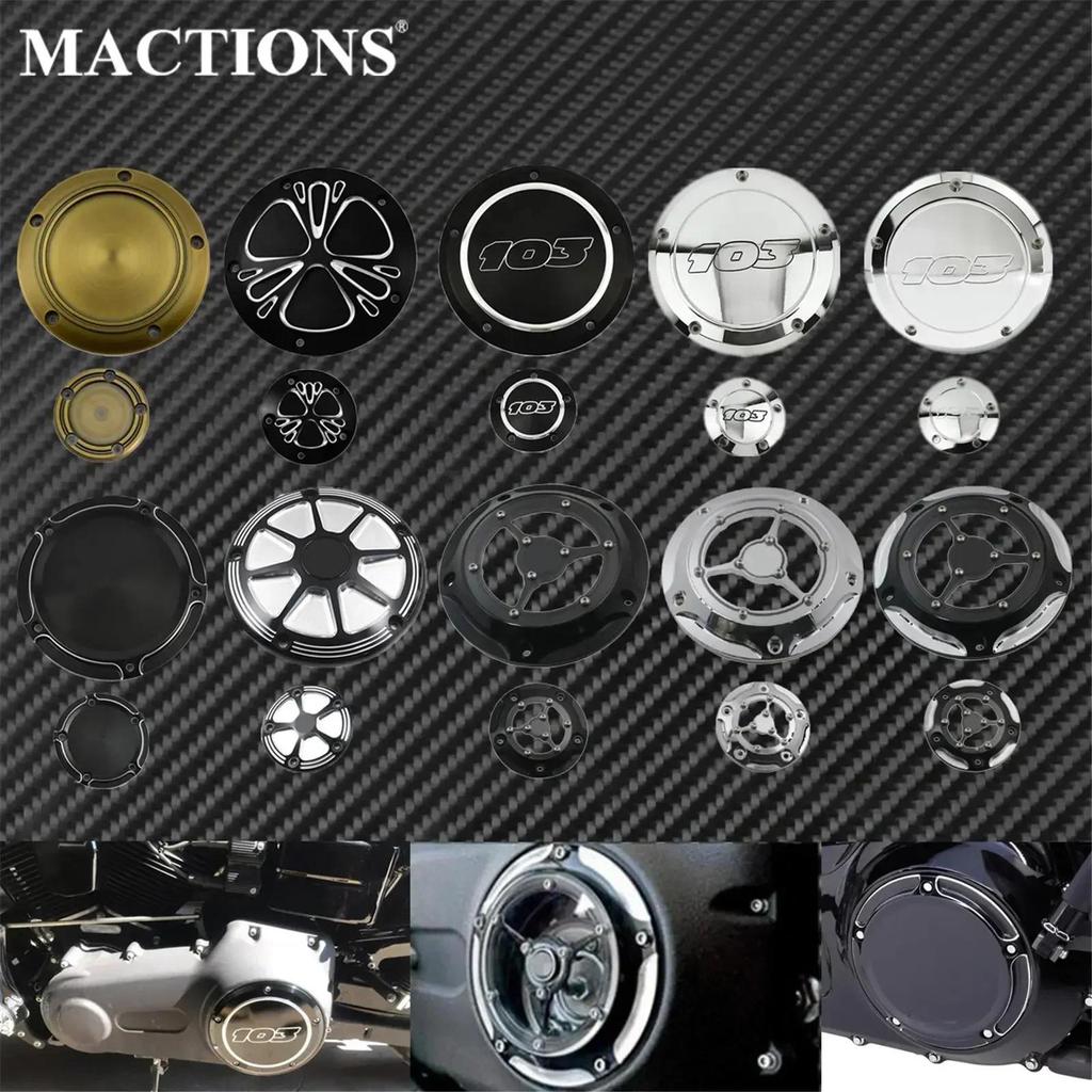 P-Motorcycle 5 Holes Derby Clutch Timing Timer Cover Engine Covers For Harley Dyna Touring Softail E