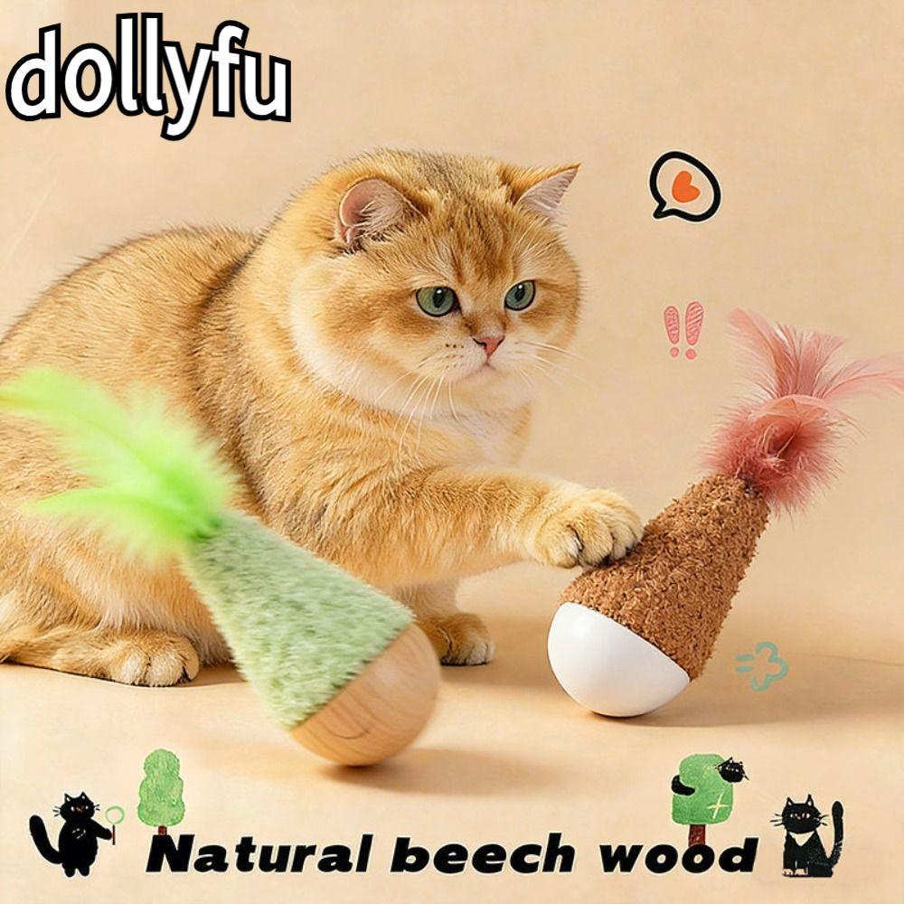 DOLLYFU Tumbler Wobbler ของเล่น, Wobbler Design Bite-resistant Interactive ของเล่นแมว, Creative Feat