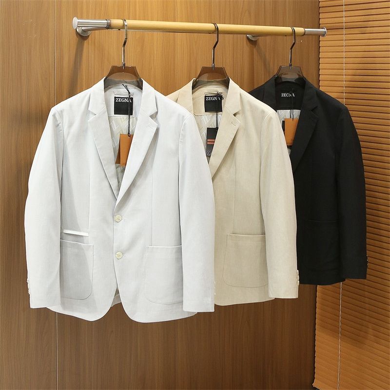 HPD9 Ze**a Spring/Summer Men's Versatile Fashionable Notched Collar Single-Breasted Business Casual 