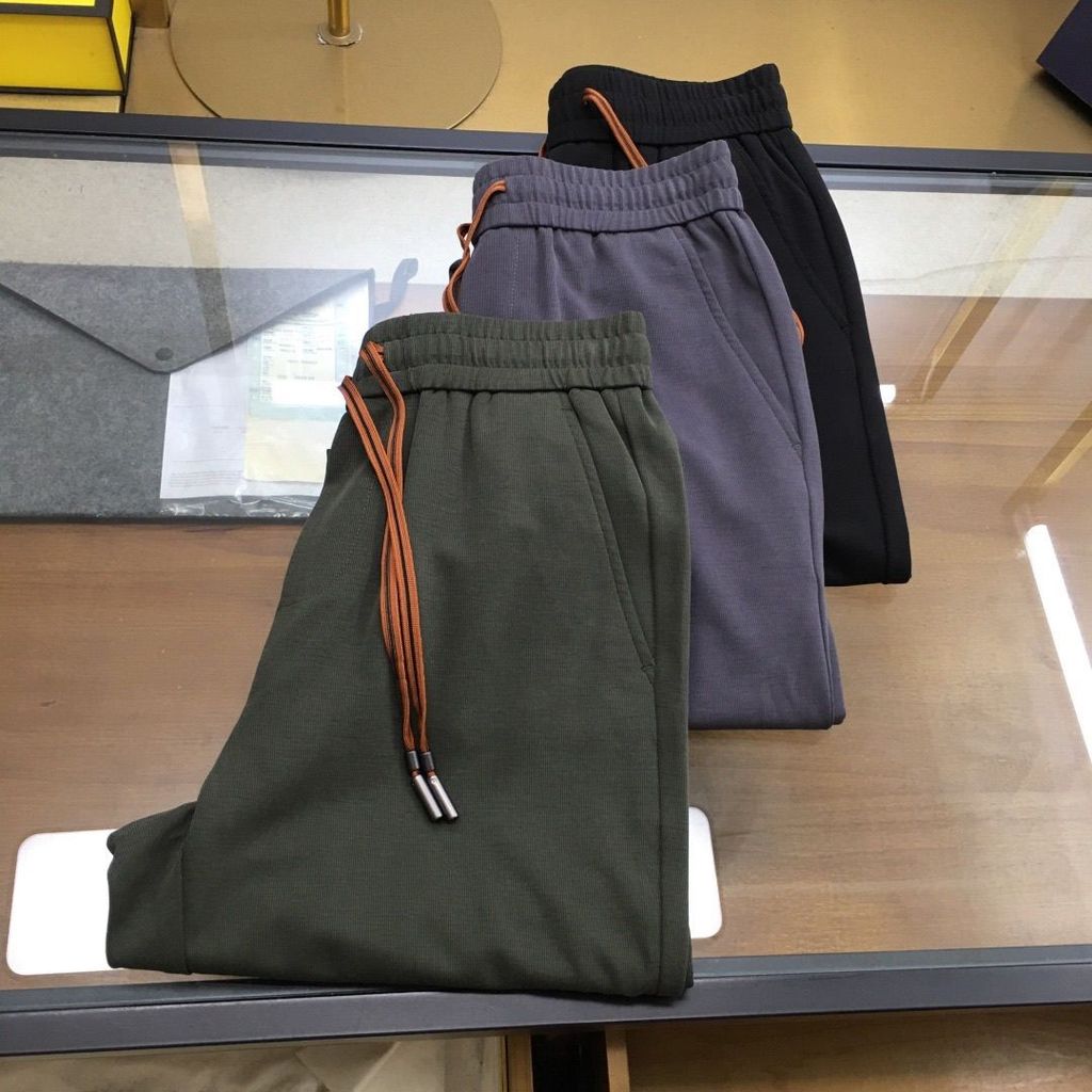 WNVC Zegna Simple new style sweatpants for spring, elastic, versatile, solid color, fashionable, sli
