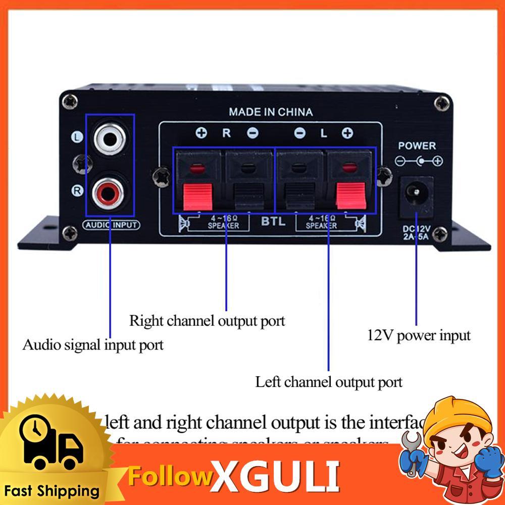 xguli AK170 เครื่องขยายเสียงพลังเสียงลำโพงเสียงแบบพกพาสำหรับรถยนต์และบ้าน