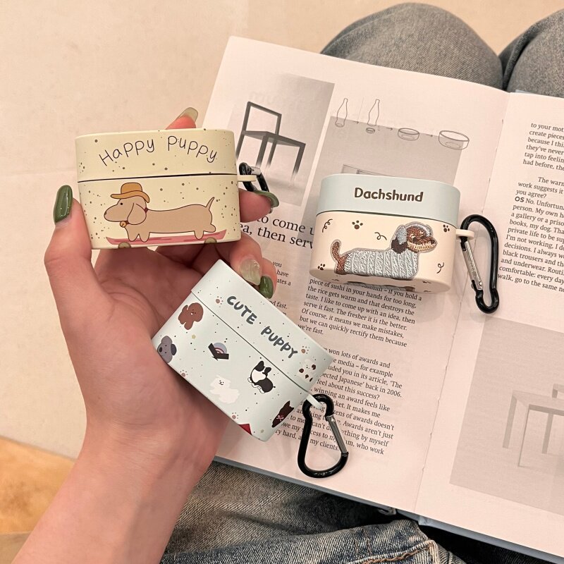 Music Puppy เหมาะสําหรับ sony wf1000xm6 เคสหูฟัง sony XM6 เคสป้องกันการ์ตูนน่ารักกันกระแทก Frosted ร