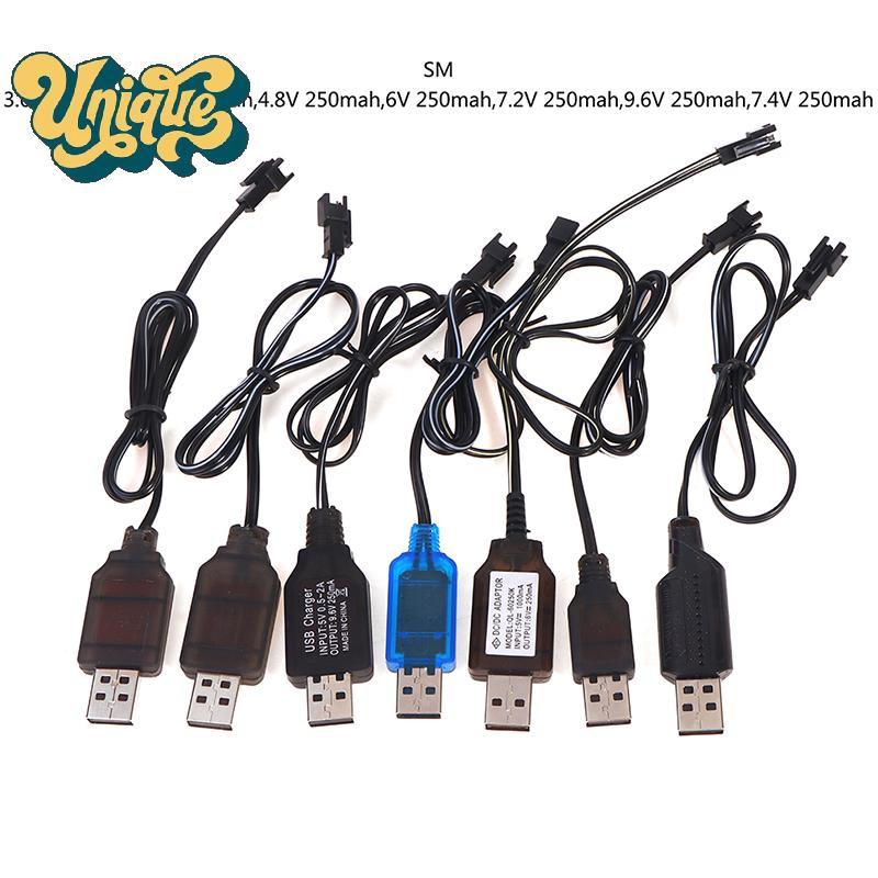 (Unique) 3.6-9.6V 250mA NiMh/NiCd Battery USB Charger Cable SM 2P Forward Plug