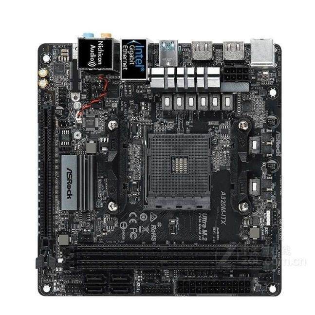 [มือสอง] ASRock A320M-ITX 17 * 17 เมนบอร์ดรองรับ M.2 Dual HDMI mini เมนบอร์ด mini R5-5600G