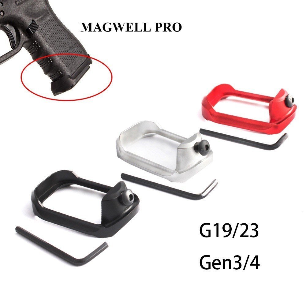 ฐานจับอลูมิเนียม Magwell Pro กับ Glock 19, 23 รุ่น RCOC Generation 3/4
