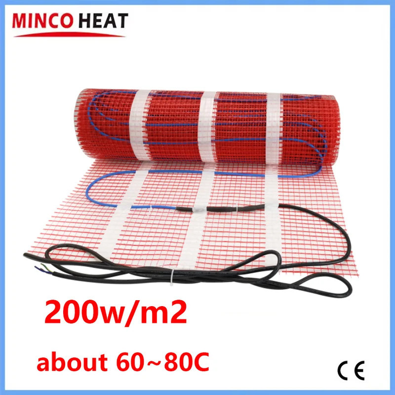 MINCO HEAT AC200 ~ 240V 200w/m2 0.5 ถึง 5m2 ชั้นอุ่นสําหรับหิมะละลายระบบทําความร้อนใต้พื้น