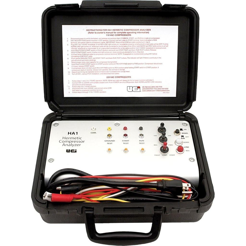 UEi Test Instruments Ha1 เครื่องวิเคราะห์คอมเพรสเซอร์ Hermetic