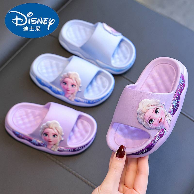 Princess Elsa Girls' Slipper Summer Children's Slippers Home Non-Slip Soft Bottom Bathroom Baby Sandals I570