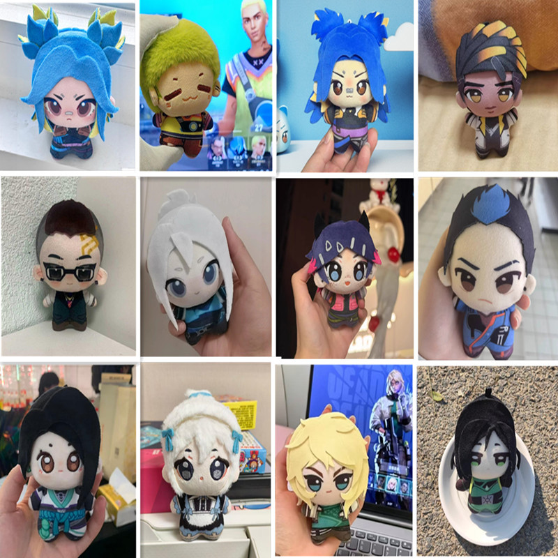 10 ซม. VALORANT Plushie Neon Clove Jett‌ ตุ๊กตาของเล่นตุ๊กตานุ่มสําหรับแฟนชายหญิงเด็กของขวัญวันเกิด