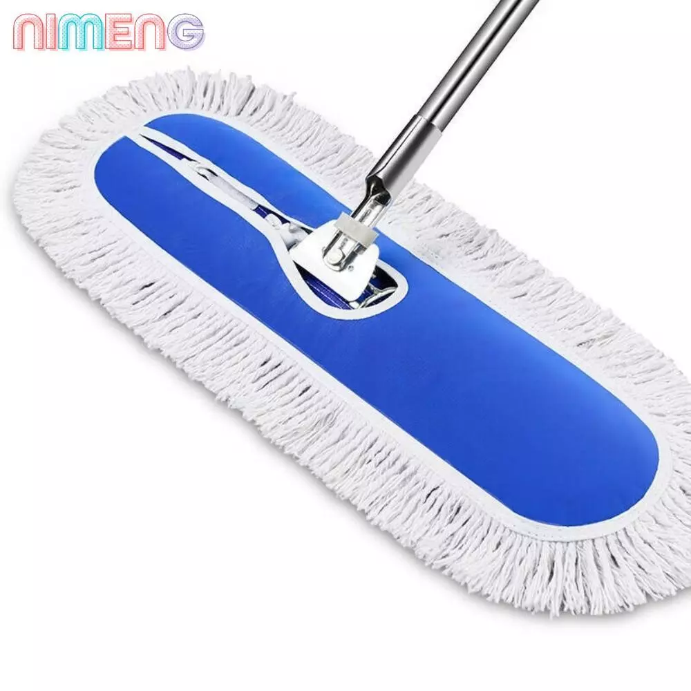 NIMENG ผ้าเปลี่ยนไม้ถูพื้นแบน, Heavy Duty 40/60/80/100/120 ซม.หัวม็อบขนาดใหญ่,นํามาใช้ใหม่ล้างทําความสะอาดได้ผ้าฝ้ายฝุ่นหัวม็อบเติมสําหรับกรอบม็อบขนาดมาตรฐาน