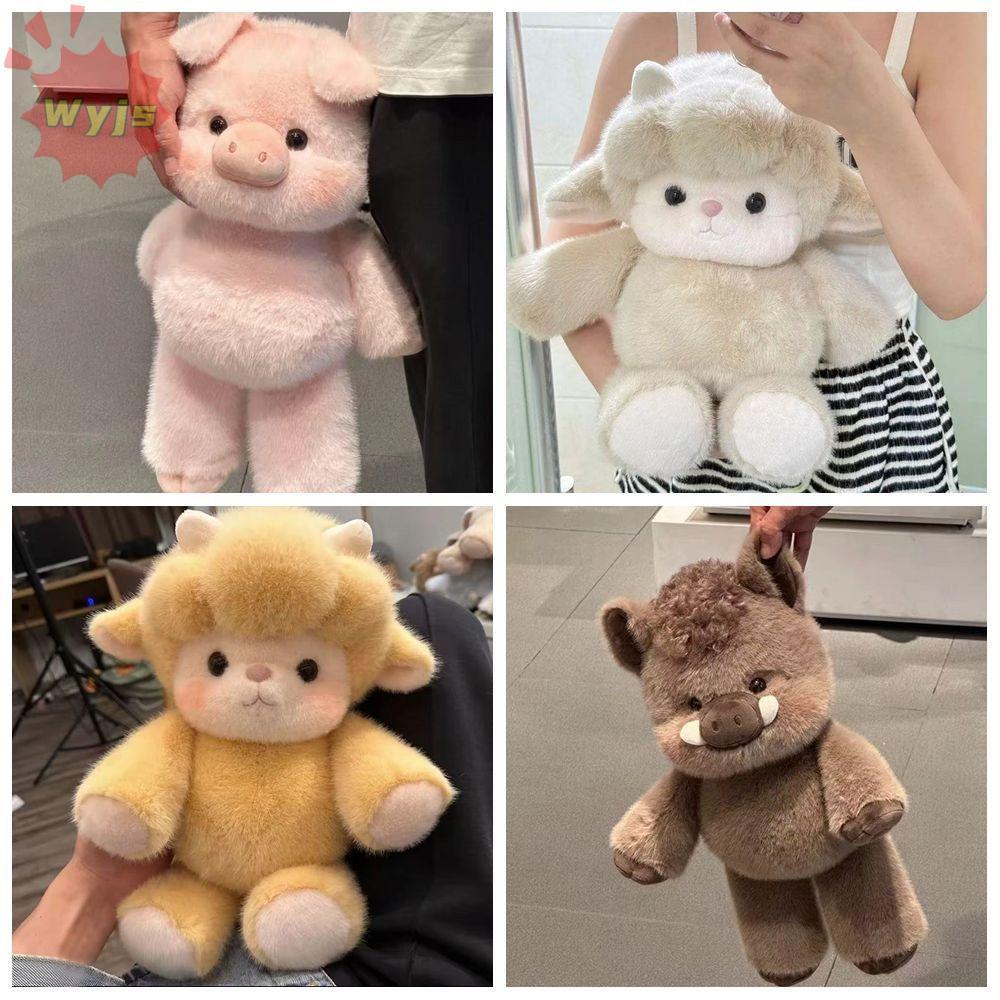 WJYS ของเล่นตุ๊กตา, 17.7 นิ้ว Emotional Support Pig ตุ๊กตาสัตว์ตุ๊กตาหมอน,ตุ๊กตาสัตว์นุ่มน่ารัก Plush