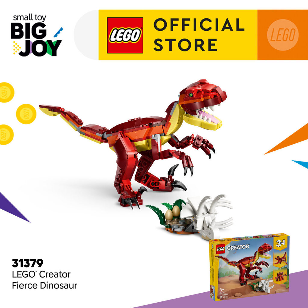 LEGO Creator 3 in 1 31379 Fierce Dinosaur (283pcs.), Building Blocks, Kids Toy
