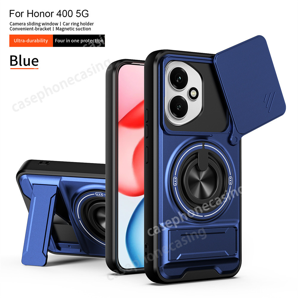 เคสโทรศัพท์สําหรับ Honor 400 สมาร์ท Lite x7D Honor400Smart Honor400Lite 4G 5G 2025 เคสโทรศัพท์ผู้ถือแม่เหล็กขาตั้ง Kickstand เกราะกันกระแทก TPU พลาสติกแข็งปกหลัง - รูปที่ 5