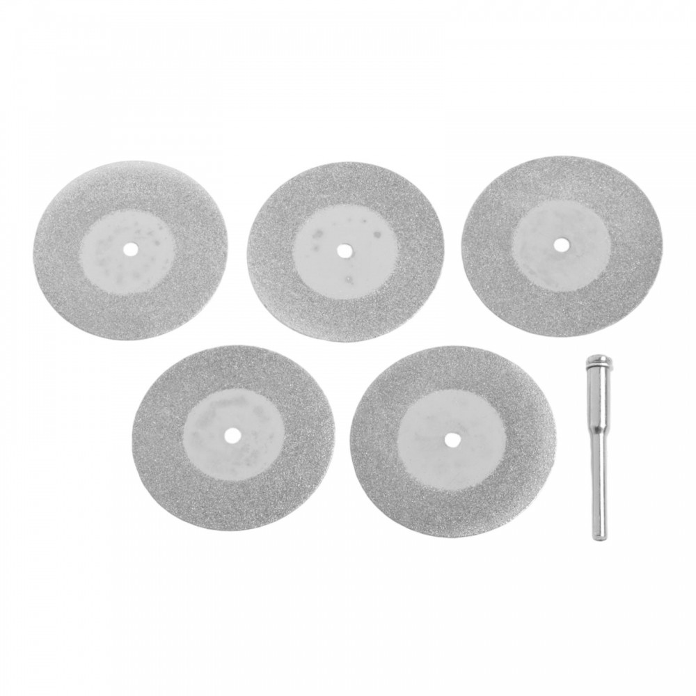 6pcs Emery Cutting Discs for Rotary Tools with Mandrel for Multifunction Cutting