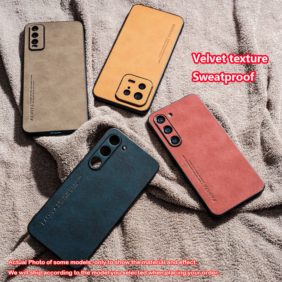 Skin-sensation สําหรับ Vivo Y52 Y72 5G Y75s Y53s V2041 V2111A V2058 Elegance Retro หนังเคสโทรศัพท์ลื่น Sweatproof ฝาครอบสีอ่อน slim กันกระแทก - รูปที่ 6