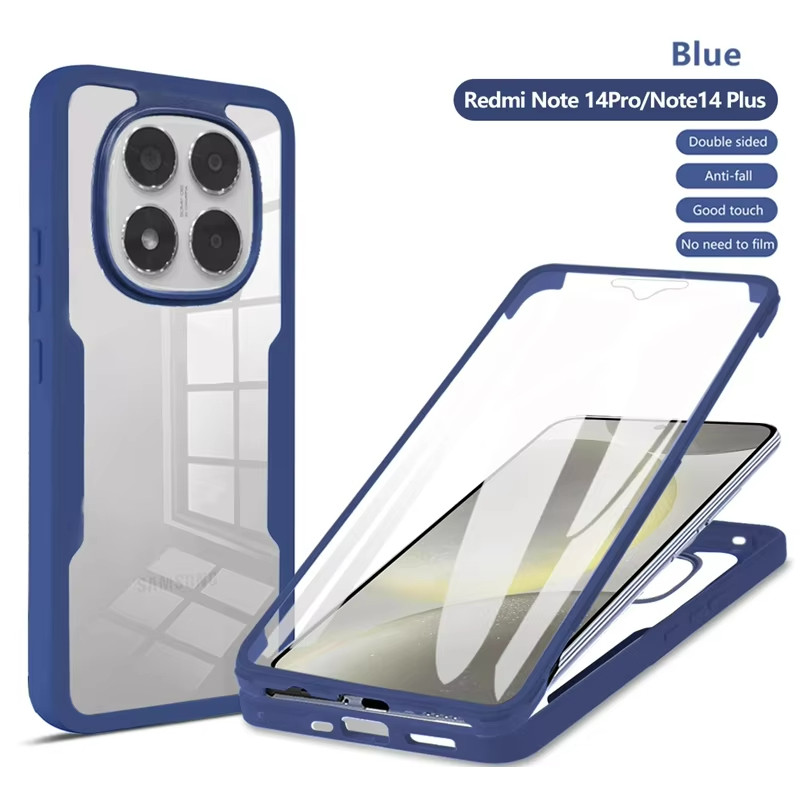ปลอกสําหรับ Redmi Note 15 Pro Plus 5G 4G 2026 โทรศัพท์ 360°ฝาครอบป้องกันสองด้านสําหรับ Note15 Note15Pro Note15ProPlus Note15Pro+ 15ProPlus Anti-Fall Protect Shell ด้านหน้า + เคสด้านหลัง