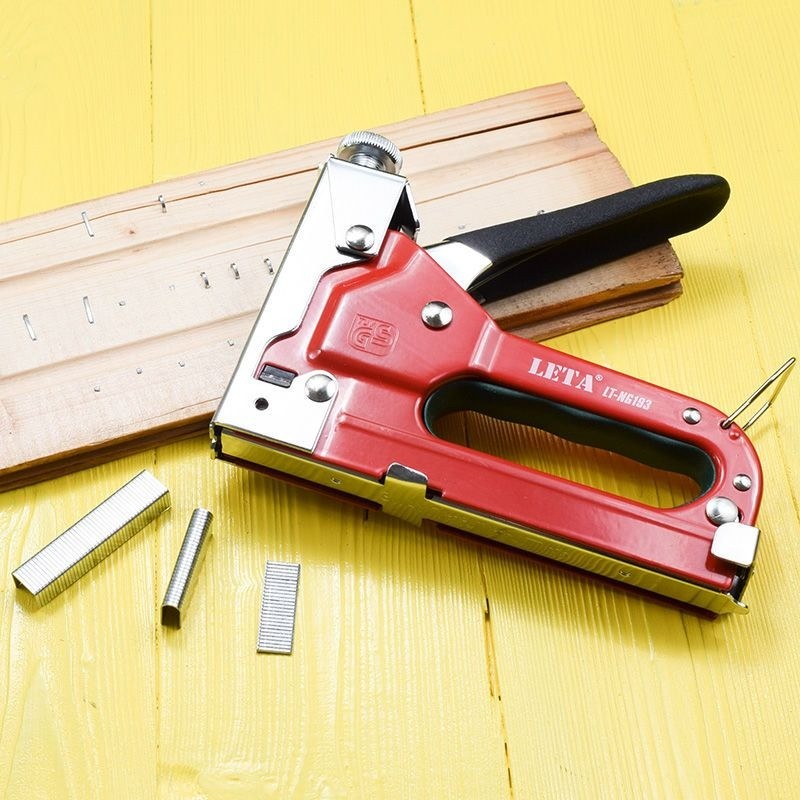 Leta Heavy Duty Manual Nail Gun 3-in-1 - For U-nails, T-nails, woodworking & wall fixing, sturdy & r