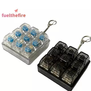 [Feel] 4/9 คีย์คีย์บอร์ดแบบกลไกแกนเครื่องทดสอบคีย์บอร์ด LED ความเครียดบรรเทาปุ่ม DIY พวงกุญแจของเล่นของขวัญ [ใหม่]