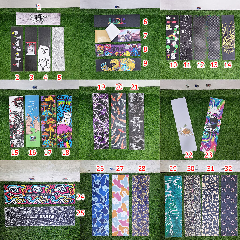0503 skateboard Grip tape 83x24cm set 2 สติ๊กเกอร์กระดาษทราย ติด สเก็ตบอร์ด