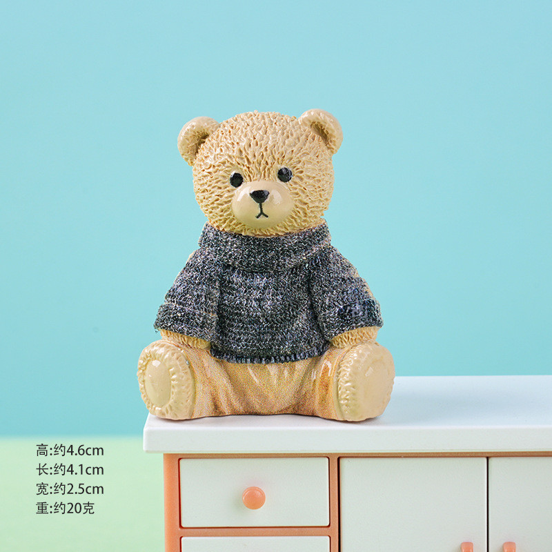 10ชิ้นนั่งหมีกับเสื้อกันหนาวเรซิ่นเสน่ห์สําหรับ ทําเอง (8-310) ราคา ถูกที่สุด ดีลบีเคเค แกลเลอรีภาพที่ 8