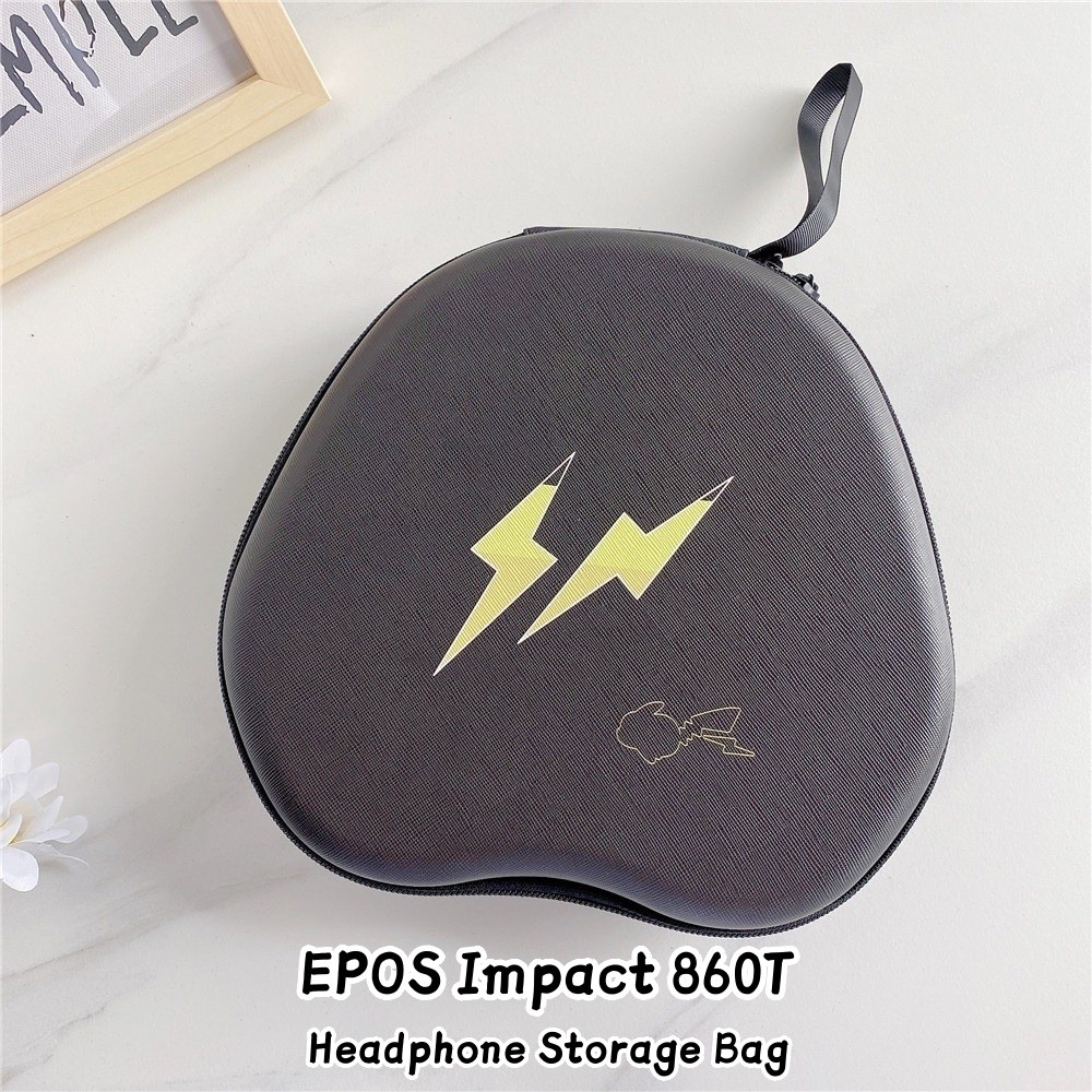 rising starFor EPOS Impact 860T หูฟัง Hard Case สนุกการ์ตูนชุดหูฟัง Earpads EVA ปลอกกล่อง