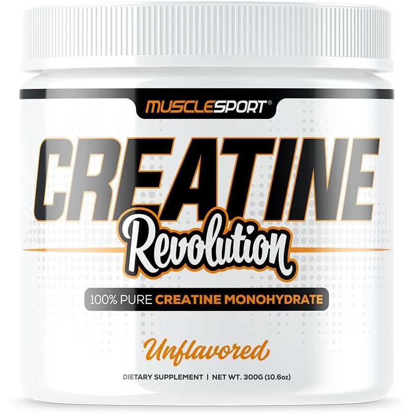 Musclesport Creatine Monohydrate Powder - Micronized Creatine Monohydrate - Energy, Strength & Endur