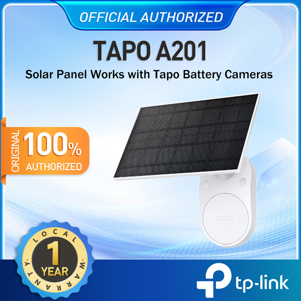 TP-Link Tapo A201 Solar Panel แผงโซล่าร์เซลล์ (ไม่รวมกล้อง) IP65 กันน้ำกันฝุ่น ปรับแต่งองศาให้เข้ากับทิศทางของแดดได้