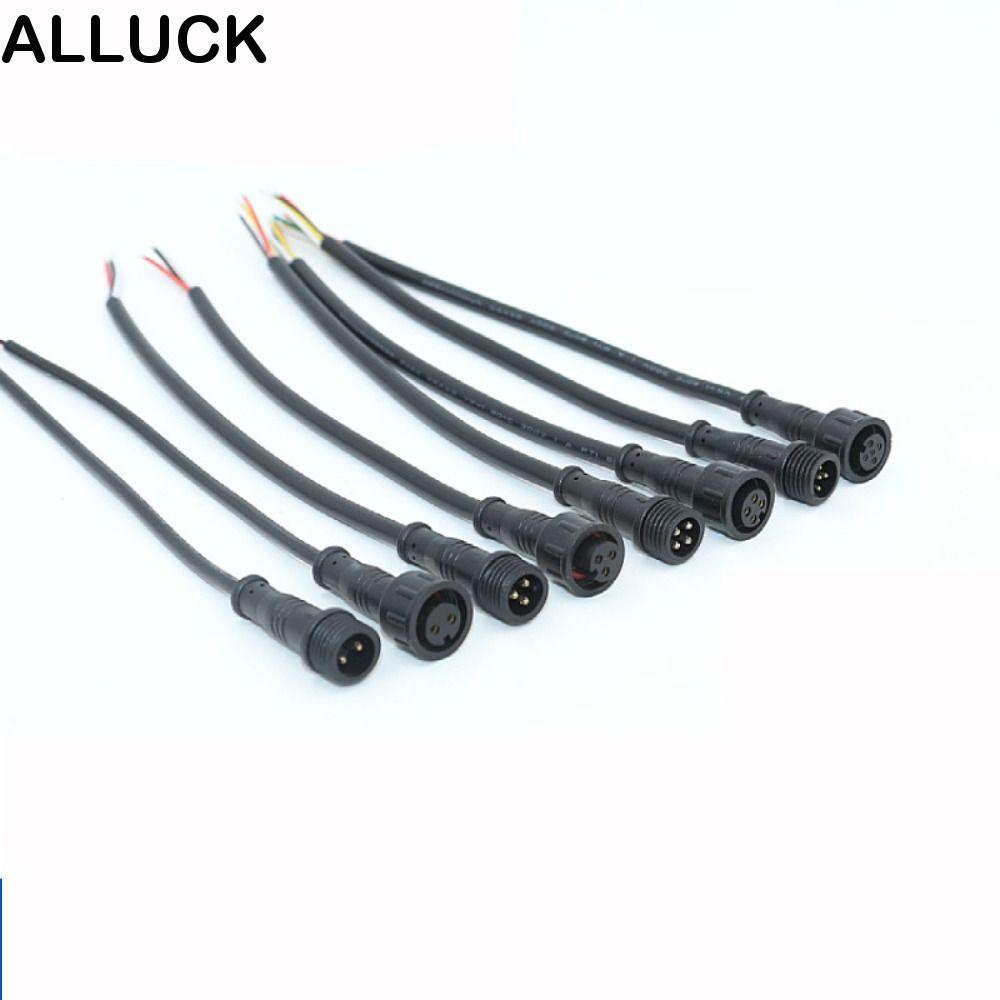 ALLUCK ชายหญิง LED Connector, 20 ซม.สายสีดํา 2Pin 3Pin 4Pin แจ็ค, LED Light Connector 2Pin 3Pin 4Pin