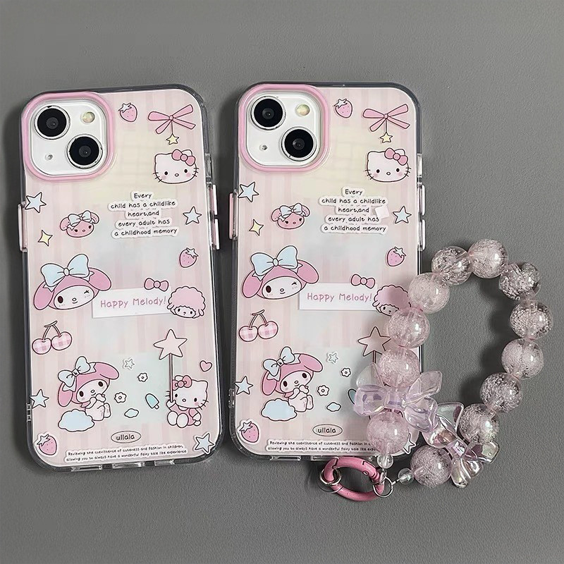 เคสไอโฟน11 ซีรี่ส์การ์ตูนสีชมพู สำหรับ iPhone 15 11 13 17 Pro Max 14 12 Pro Max 7Plus XR X XS Max 8 7 14 15 Plus SE 2020