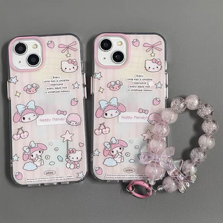 เคสไอโฟน11 ซีรี่ส์การ์ตูนสีชมพู สำหรับ iPhone 15 11 13 17 Pro Max 14 12 Pro Max 7Plus XR X XS Max 8 7 14 15 Plus SE 2020