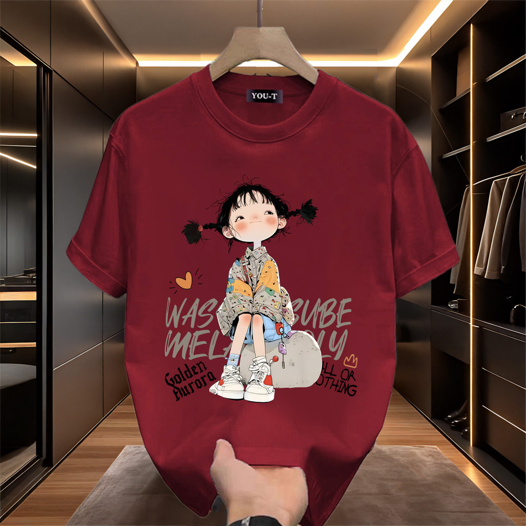 Top.street เสื้อยืด oversize เสื้อแฟชั่น แขนสั้น คอกลม ผ้าCotton 100% สไตล์เกาหลี ใส่สบาย ไม่ต้องรีด 