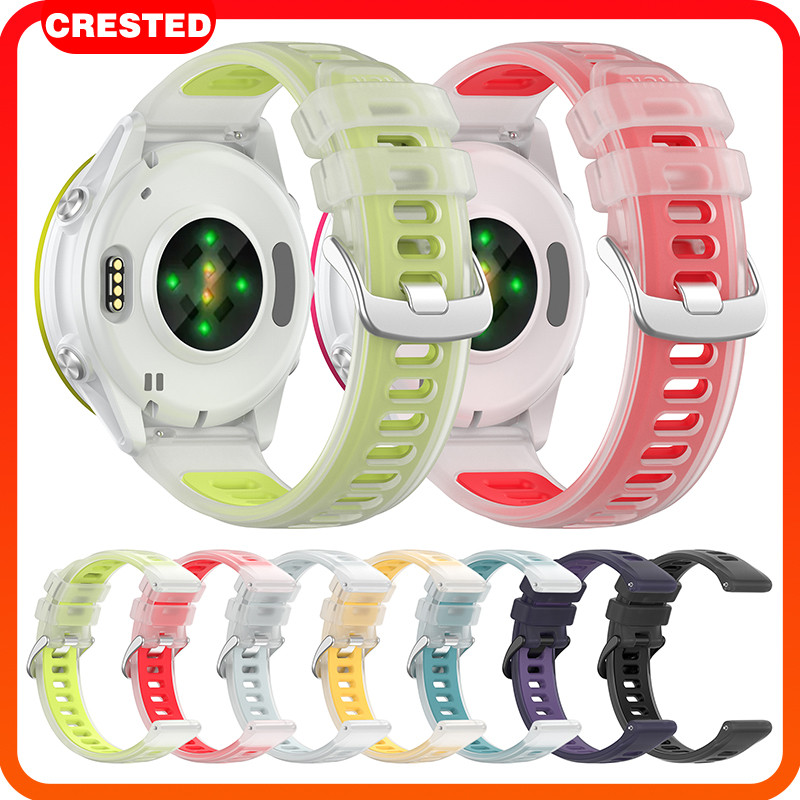 สายซิลิโคนใส 20mm 22mm for Smartwatch Garmin Forerunner 570 265 255 165 55/Vivoactive 6 5 4/Venu/Redmi Watch 5 Active