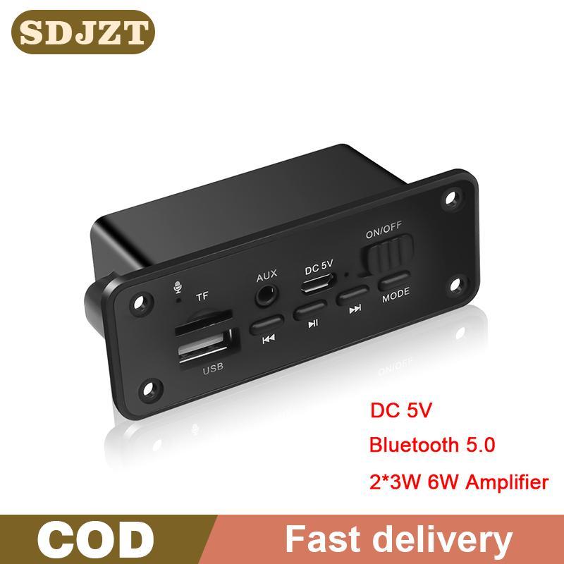 5.0 เครื่องเล่น MP3 2*3W ถอดรหัสบอร์ดลําโพงรถวิทยุ FM โมดูล