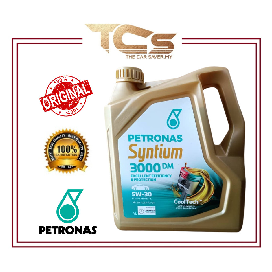 PETRONAS SYNTIUM 3000 5W-30 FULLY SYNTHETIC ENGINE OIL 4L MINYAK HITAM KERETA ( 70725K72MY )