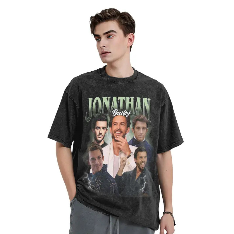 T Shirts Jonathan Bailey Actor Hip Hop Novelty T-Shirt Oversize  Streetwear Short Sleeve Printed Top