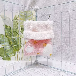BIANPA เปลญวนหนูแฮมสเตอร์, อบอุ่นสบายชูการ์เครื่องร่อนถุงนอน, Soft Plush Star รูปแบบหนูถุงนอนสัตว์เลี้ยง Swing กระเป๋า