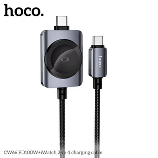HOCO CW66 2in1 แท่นชาร์จนาฬิกา iOS Watch + สายชาร์จเร็ว TC-TC 100W PD ชาร์จไว ครบในเส้นเดียว hc6