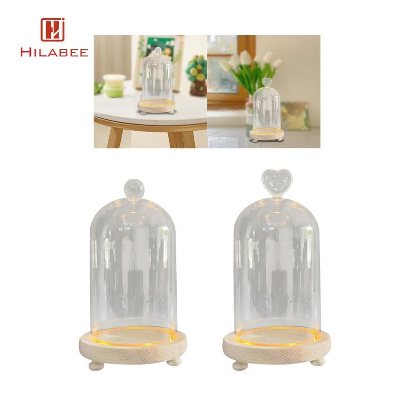 [hilabee] Glass Cloche Dome Transparent Dome Cloche บ้านสร้างสรรค์วันวาเลนไทน์