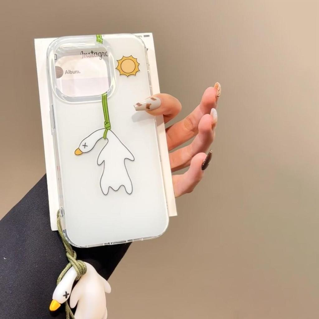 สนุก Sunbaking Ducks ใช้สําหรับ iPhone 16 15 14 13 12 11 promax/pro/plus/mini xsmax xr xs x 6 7 8plu