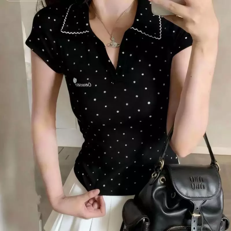 Anata เสื้อสตรีสไตล์วินเทจอเมริกัน เนื้อผ้าบางเบา ตัดเย็บพอดีตัว ช่วยเสริมสรีระ เหมาะสำหรับสไตล์หวานร้อน thumbnail 4
