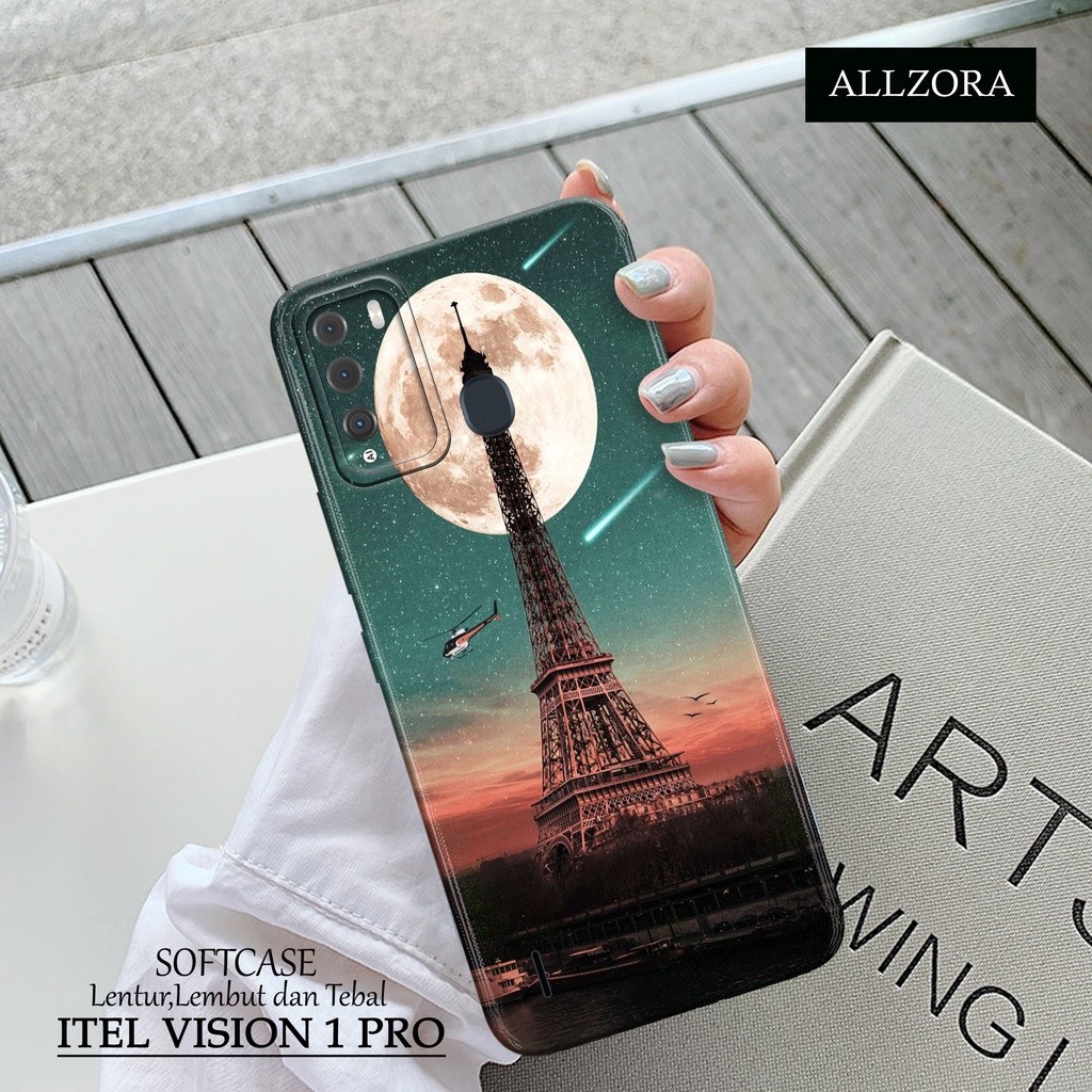 ALLZORA - เคส Itel Vision 1 Pro ล่าสุด - เคสแฟชั่น PARIS - Softcase Pro Camera - เคสโทรศัพท์ Itel Vi