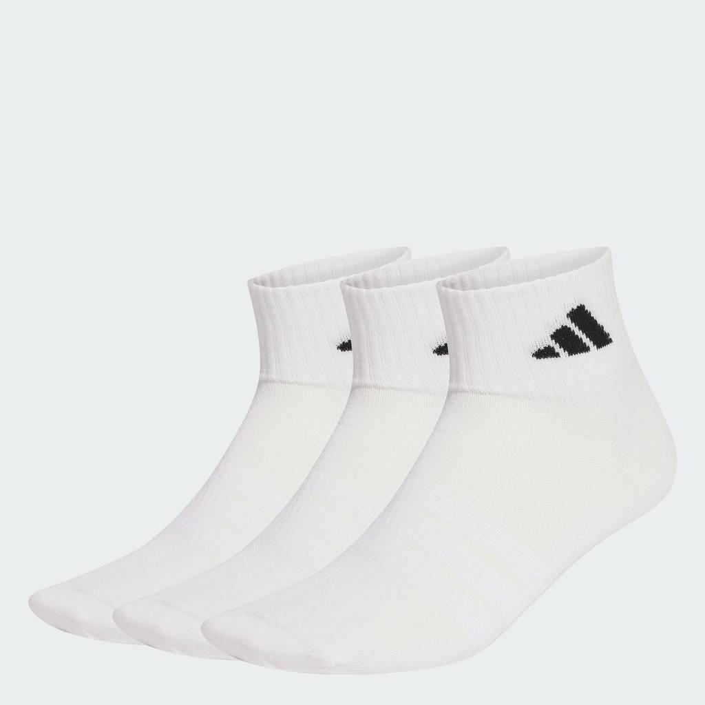 adidas Lifestyle THIN&LIGHT SPORTSWEAR ANKLE SOCKS 3 PAIR PACK Unisex White JZ0528