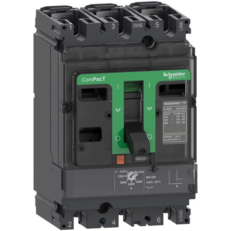 Schneider Mccb Distribution NSX รุ่น Circuit Breaker 63A 200A 3P 250A 400A 800A 1600A 4P Nsx Compact