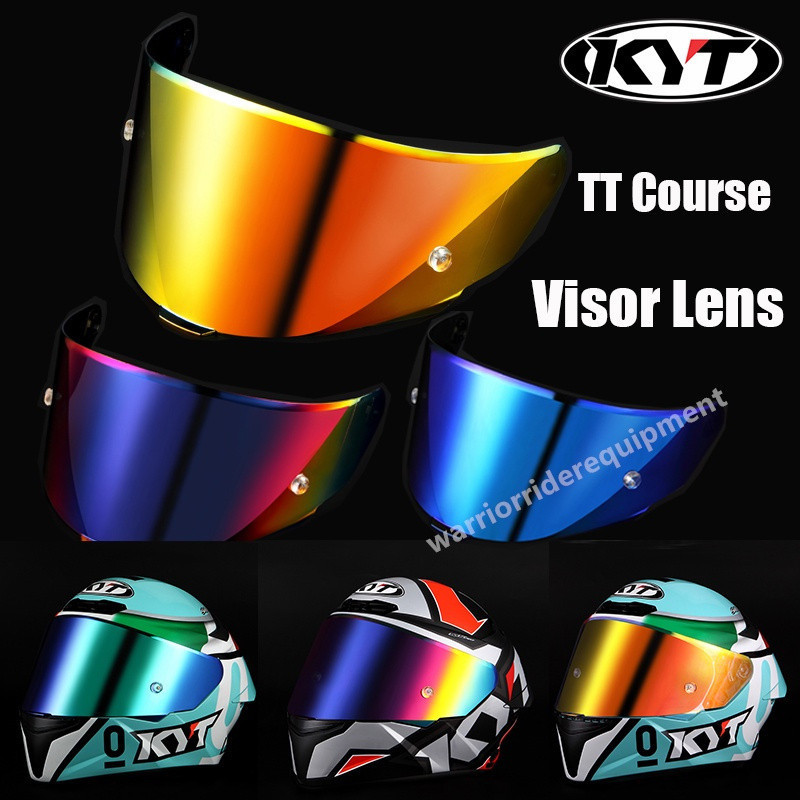 2025NEW [ReadyStock]KYT TT Course Visor Lens FIt สําหรับหมวกกันน็อค KYT TT TT TT TTC Revo เลนส์