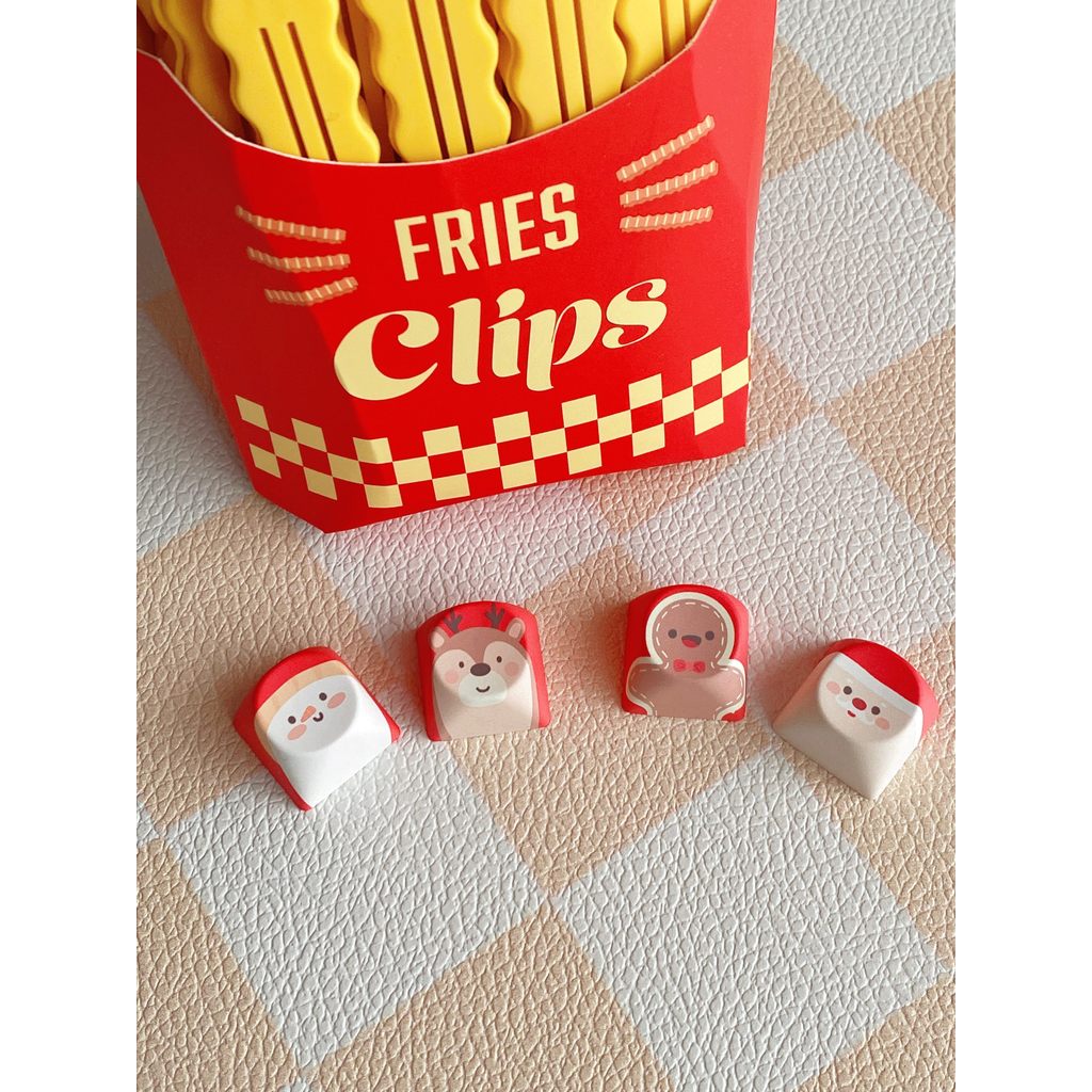 keyboard keycap anime Mocoo-Christmas Keycap Cute Keycap Unique Hooded Original Mechanical Keyboard 