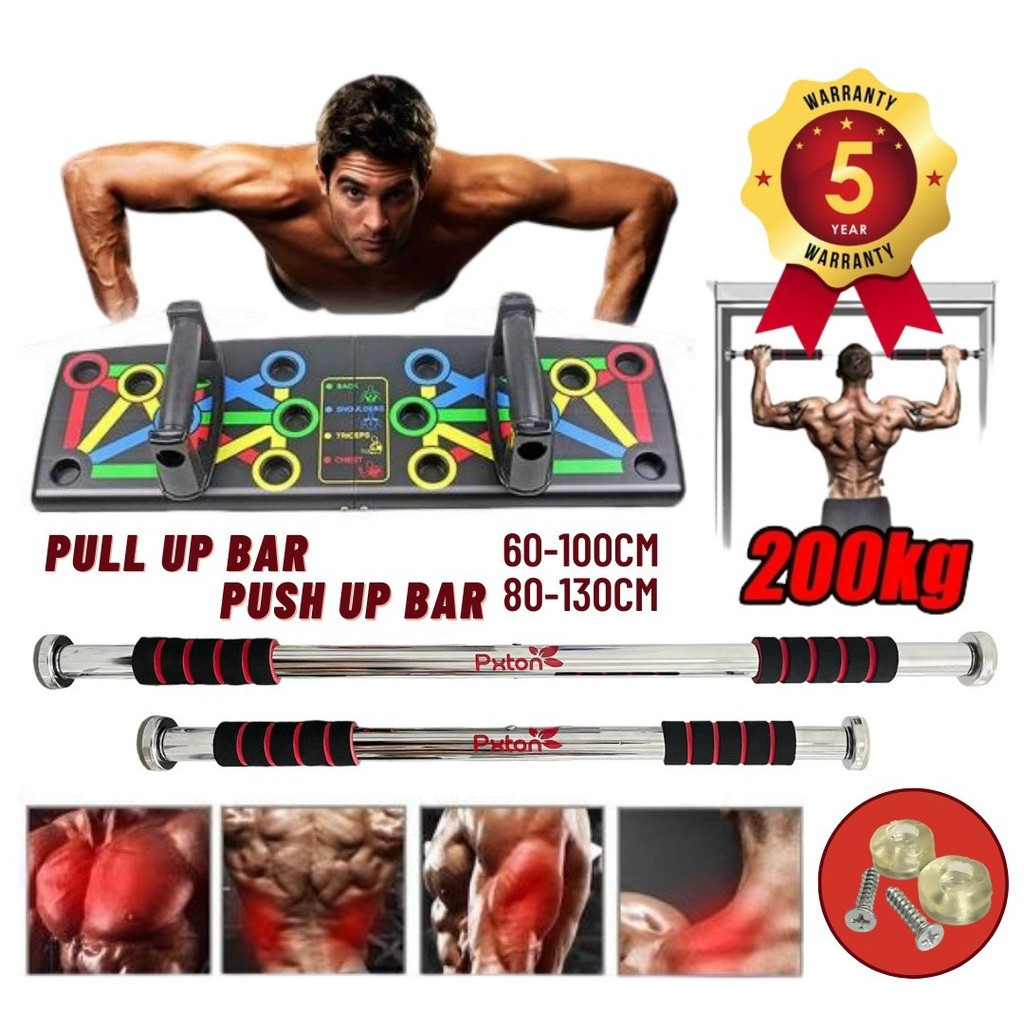 [366SH] Push Up Board Folding Push Up Aid / Pull bar / Pull up bar / ยิมเหล็ก / PULL UP BAR CHINNING