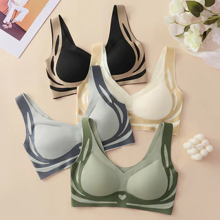 【ซื้อ 1 แถม 1】เสื้อในไร้โครง ไร้ขอบ ยกกระชับหน้าอกให้สวยได้รูป สายบ่ากว้างพิเศษ เสื้อชั้นในผญ NY072